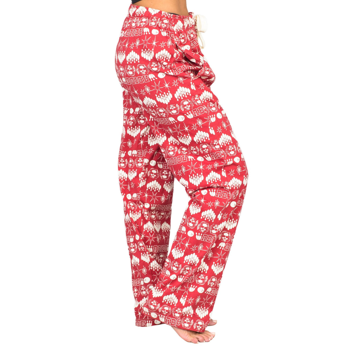 The Big Lebowski Bowling Pins Unisex Adult Red Lounge Pants - TVStoreOnline