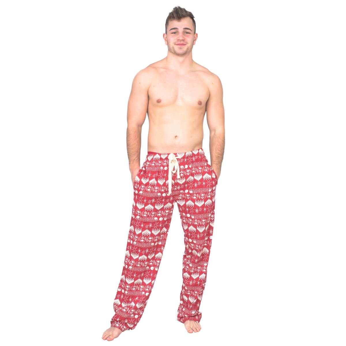 The Big Lebowski Bowling Pins Unisex Adult Red Lounge Pants - TVStoreOnline