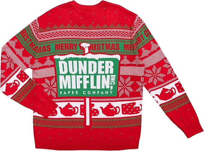 The Office Dunder Mifflin Adult Unisex Ugly Christmas Sweater - TVStoreOnline