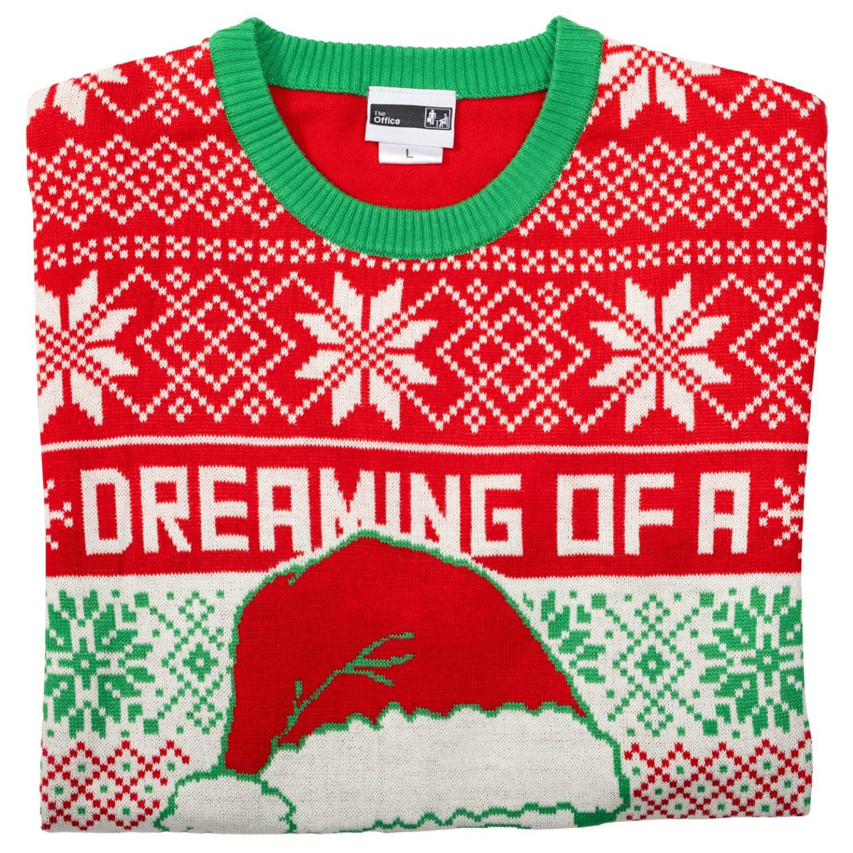 The Office Men's Ugly Christmas Sweater Dreaming of A Dwight Christmas - TVStoreOnline