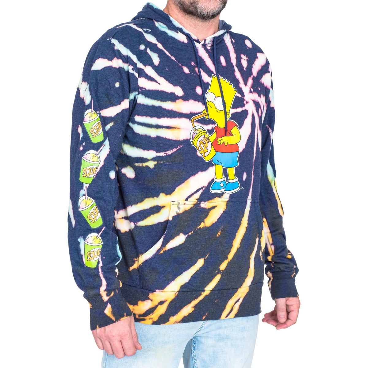 The Simpsons Bart Squishee Drink Pull Over Hoodie Sweatshirt - TVStoreOnline