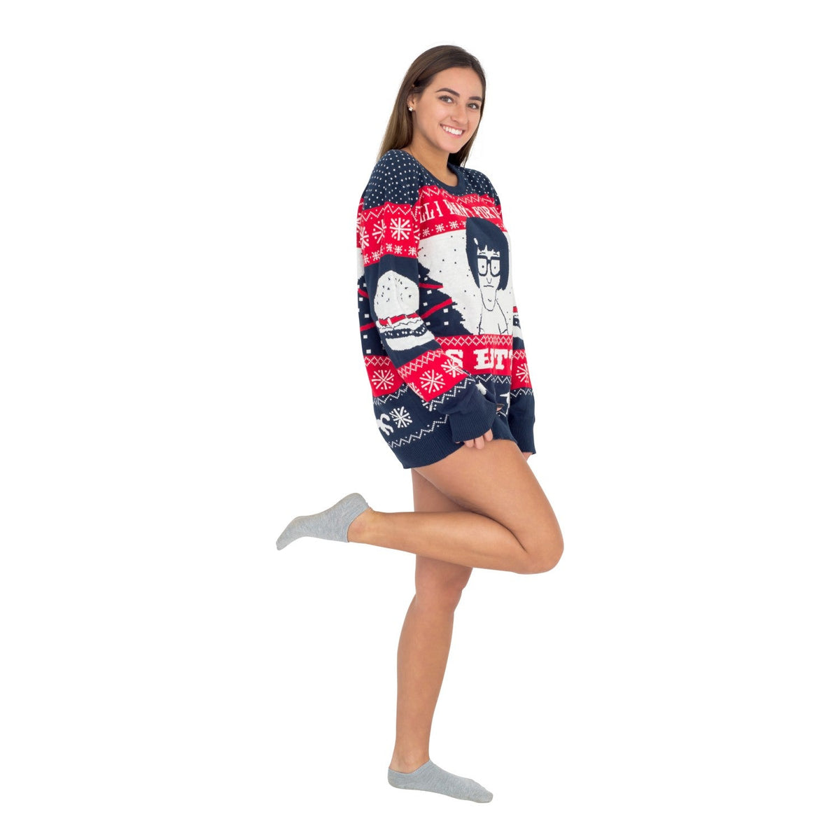 Tina All I Want for Xmas...Bob's Burgers Funny Christmas Sweater - TVStoreOnline