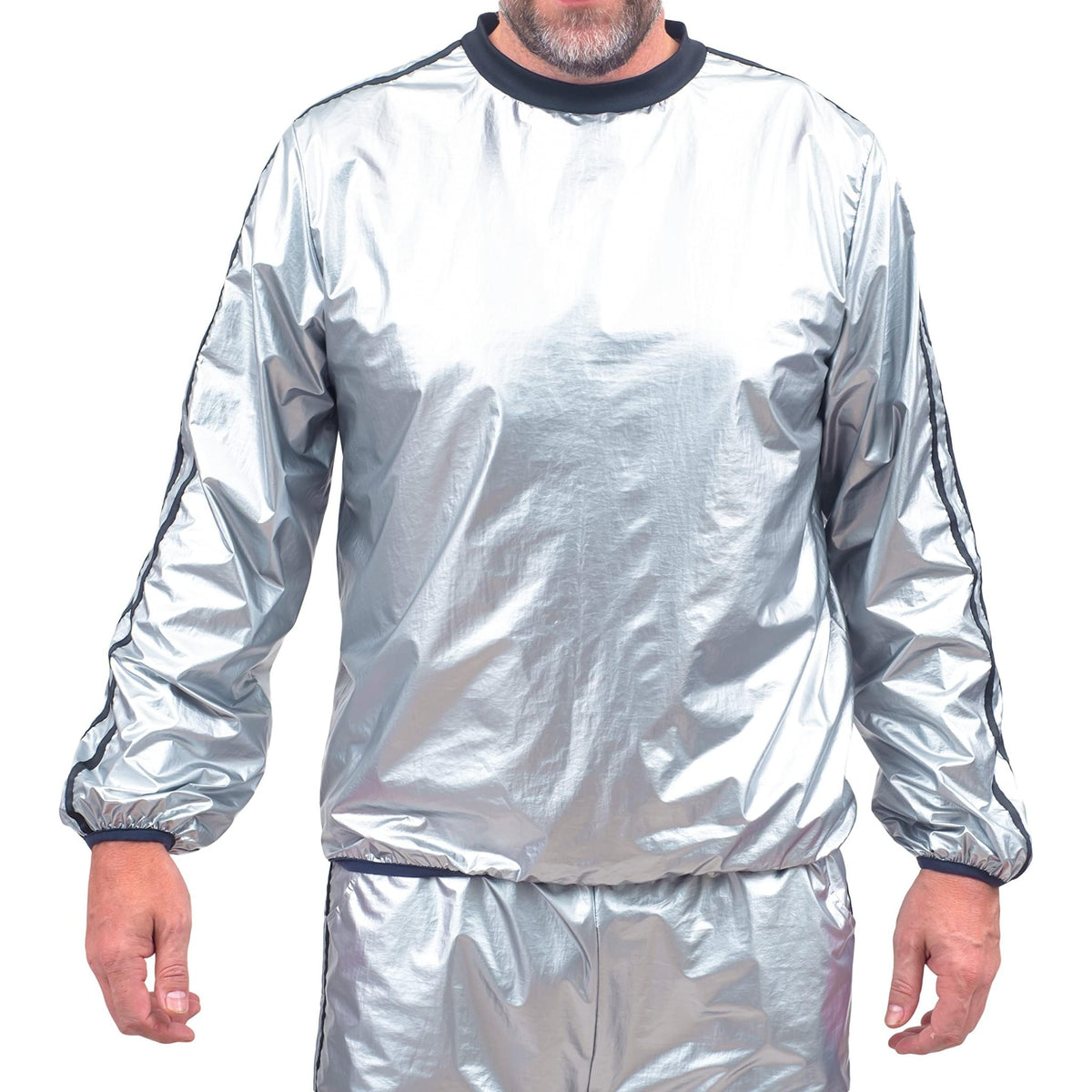 Todd and Margo Shiny Silver 2 Piece Workout Top and Pants Halloween Costume Set - TVStoreOnline