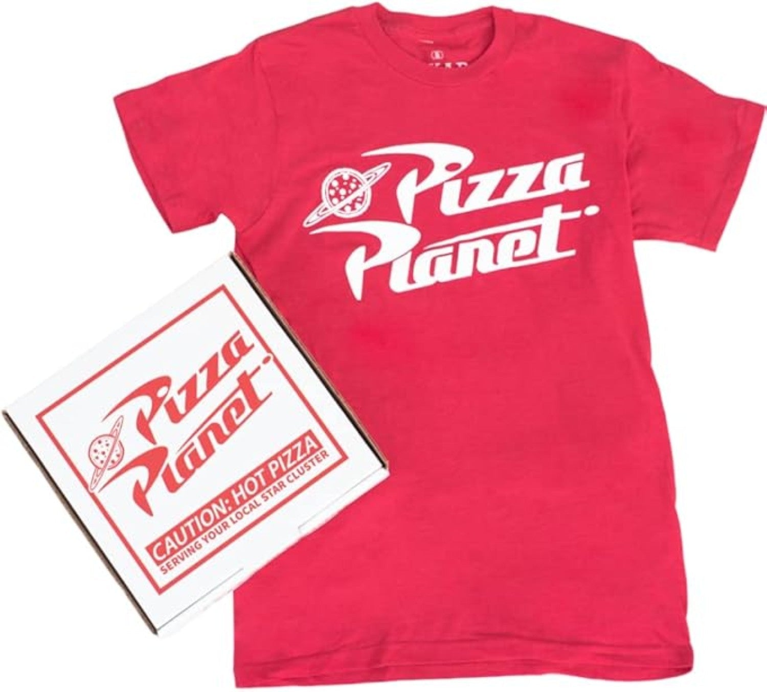 Toy Story Pizza Planet Shirt and Delivery Box Unisex Halloween Cosplay Costume Set - TVStoreOnline