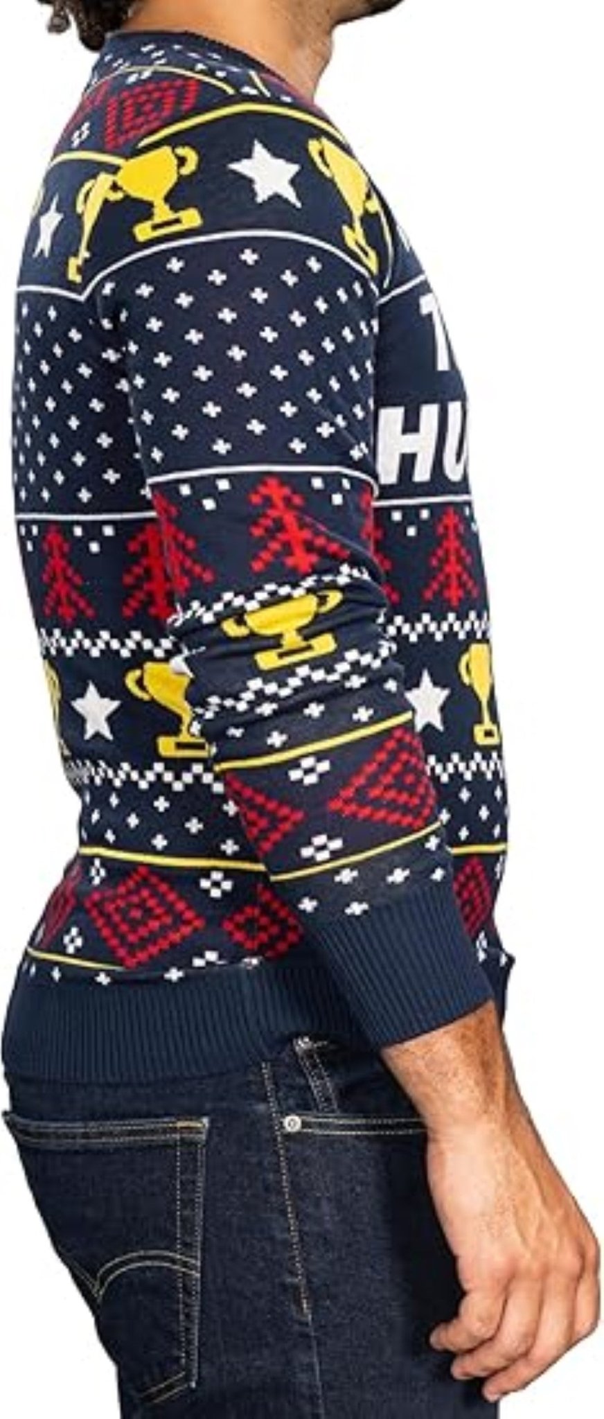 Trophy Husband/Wife Couples Costume Unisex Ugly Christmas Sweater - TVStoreOnline