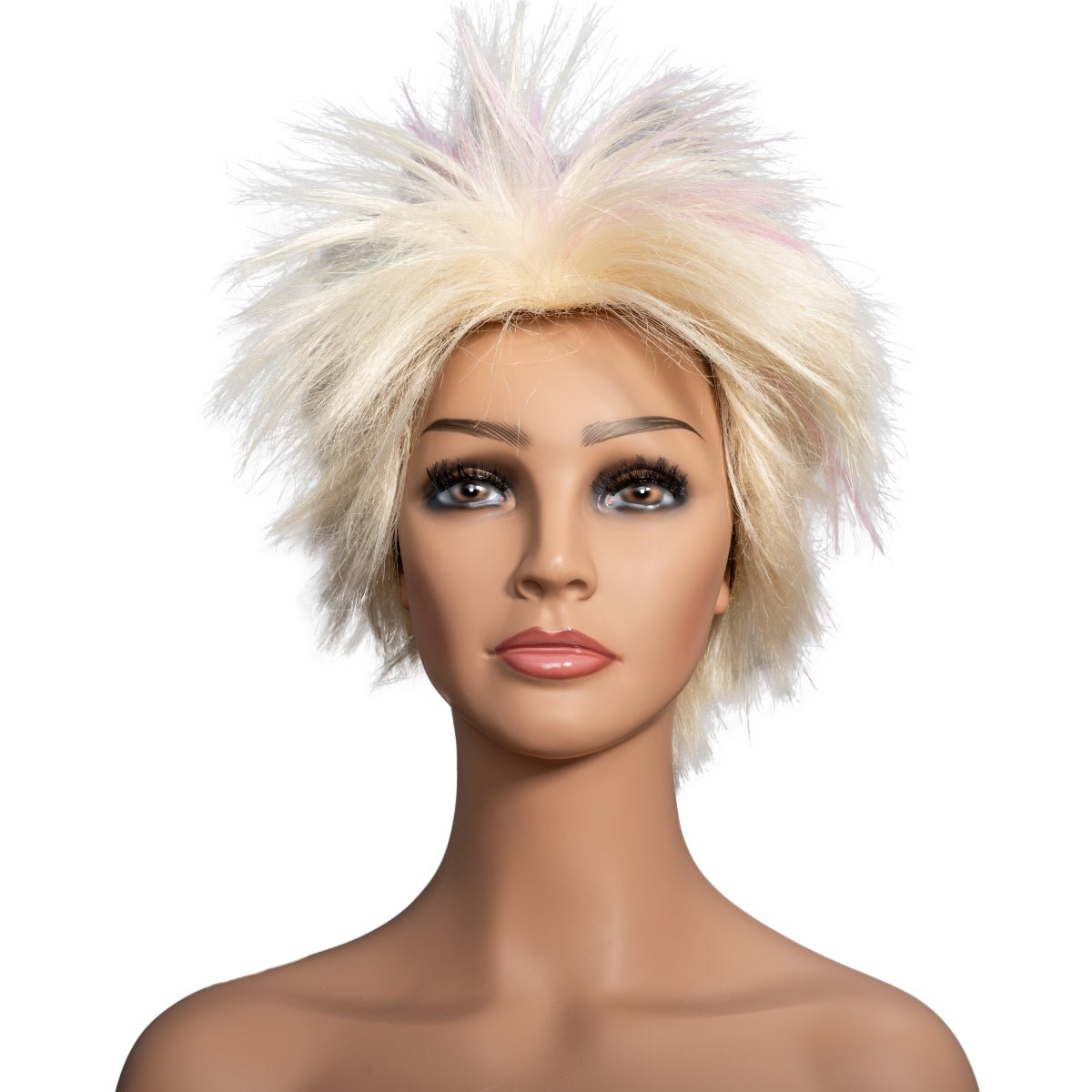 Weird Beauty Doll 1980's Short Hair Punk Halloween Cosplay Costume Blonde Wig - TVStoreOnline