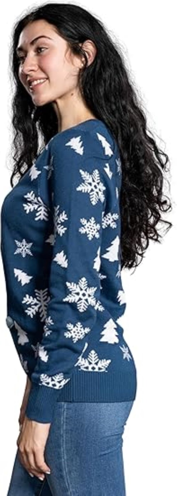 Women’s Flashy Sequin Funny Snowman Ugly Christmas Sweater - TVStoreOnline