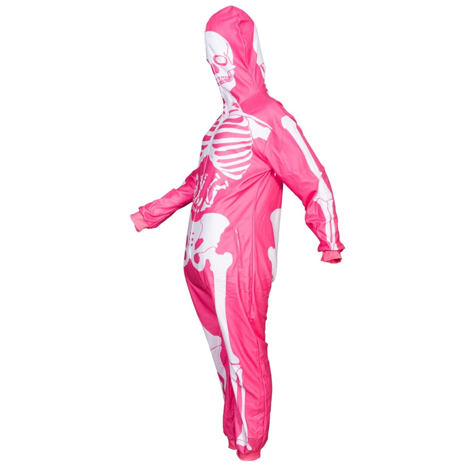 Women's Pink Skeleton Halloween Costume Cosplay Jumpsuit (With Mask) - TVStoreOnline