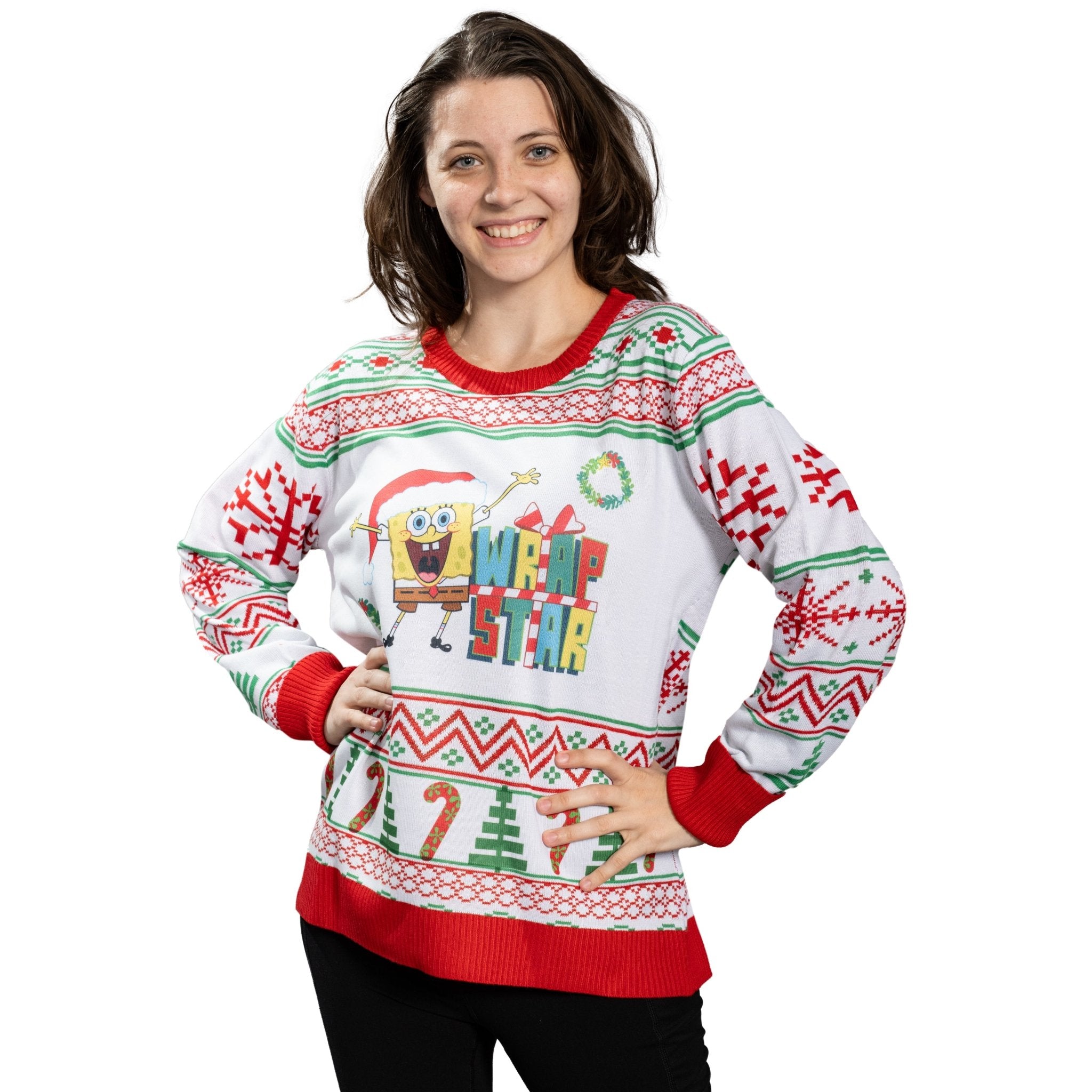 Wrap Star SpongeBob Christmas Sweater - TVStoreOnline