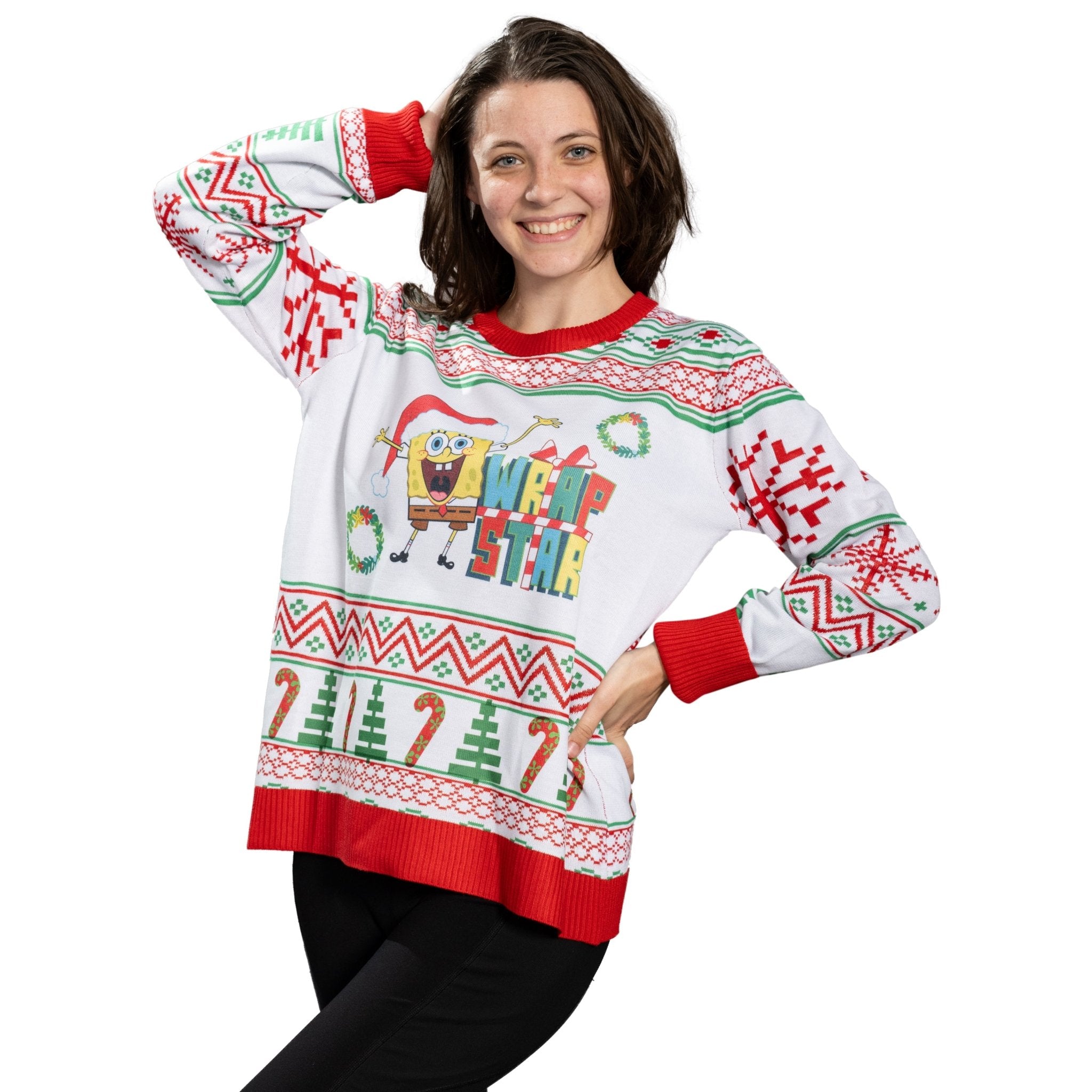 Wrap Star SpongeBob Christmas Sweater - TVStoreOnline