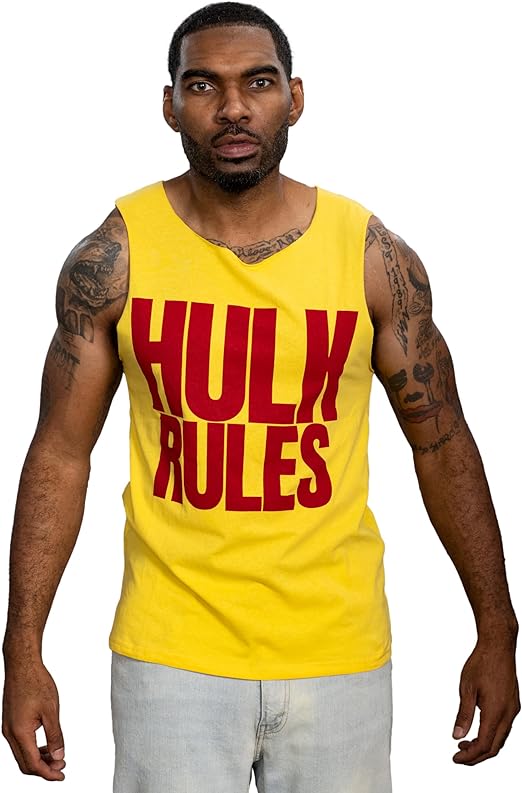 Wrestler Hogan Rules Sleeveless Yellow T-Shirt - TVStoreOnline