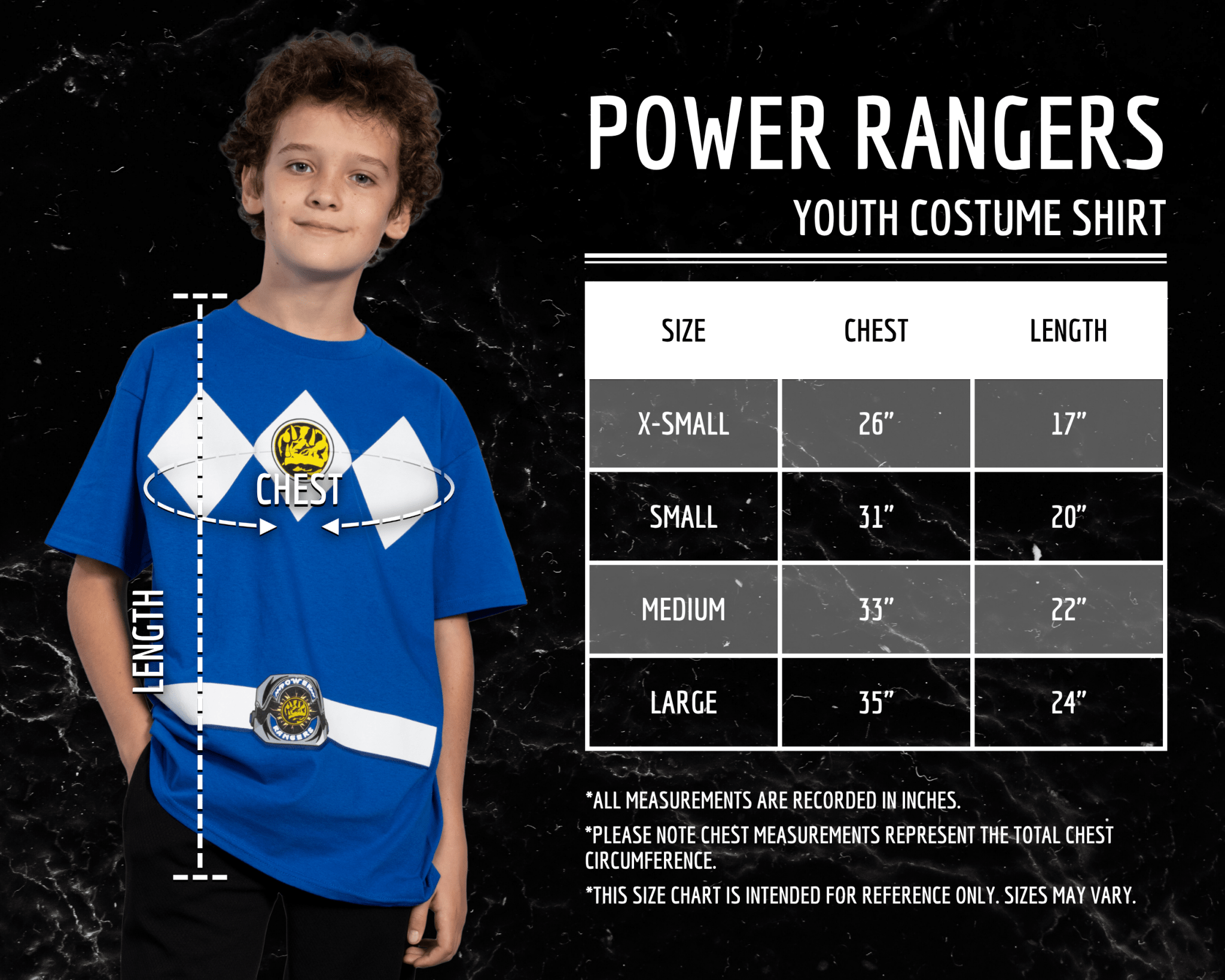 Youth Unisex Power Rangers Halloween Cosplay Costume T-Shirt - TVStoreOnline