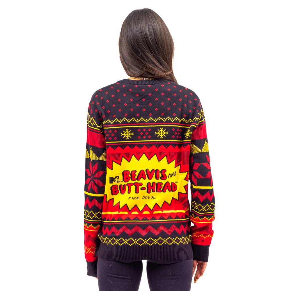 1990s Music TV Cartoon Character Morons Funny Ugly Christmas Sweater - TVStoreOnline