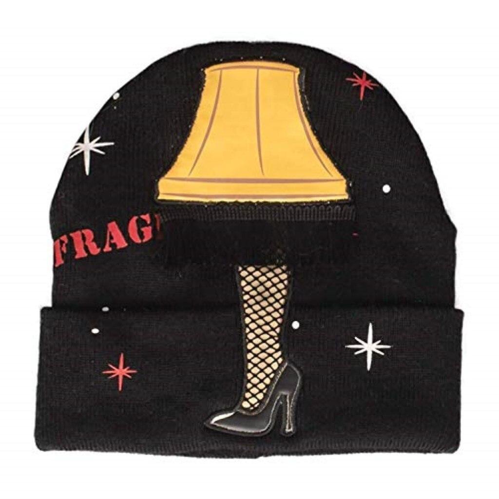 A Christmas Story Fragile Leg Lamp with Lights & Tassels Beanie-tvso