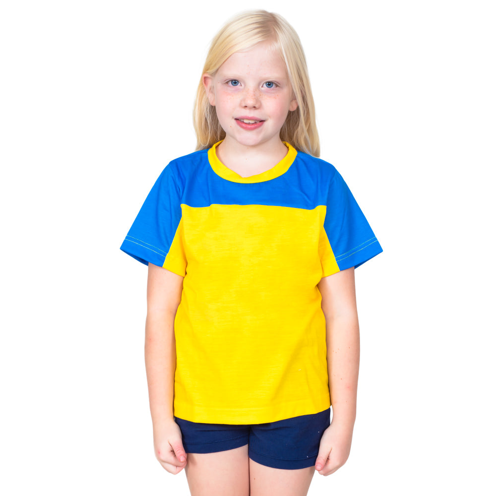 Big Nate Blue & Yellow Kids Shirt Halloween Costume Cosplay