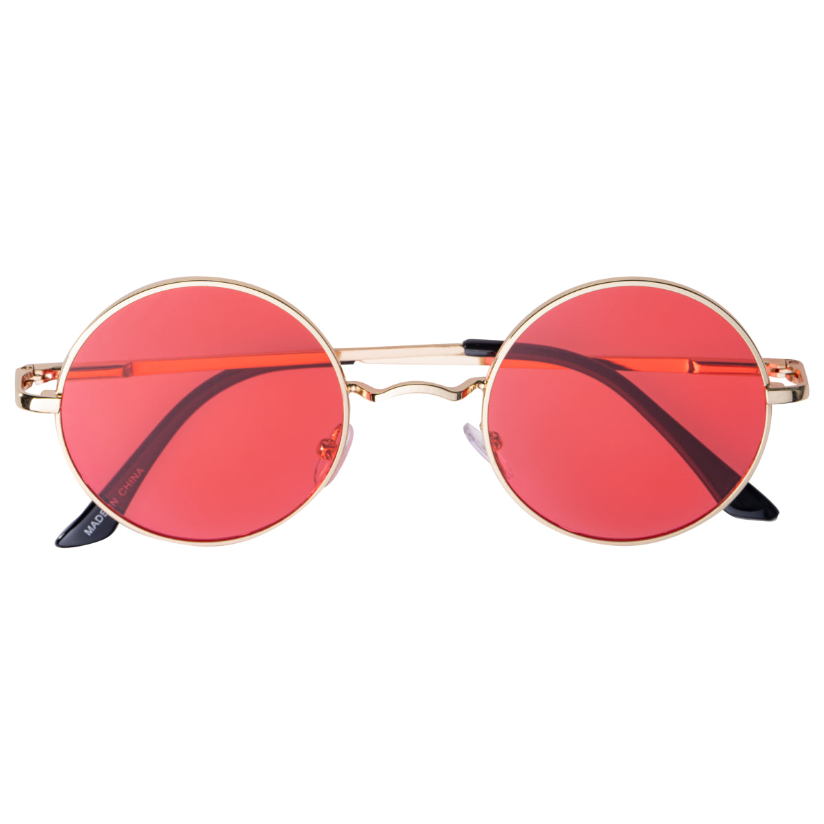 John Lennon Vintage Round Sunglasses Costume Accessory - Red