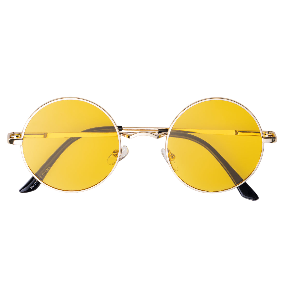 John Lennon Vintage Round Sunglasses Costume Accessory - Yellow
