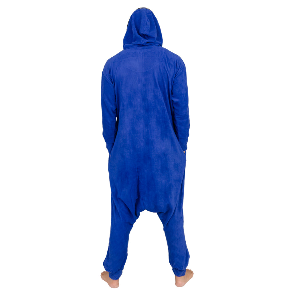 Doctor Who Tardis Police Booth Hooded One Piece Pajama Costume Union Suit Blue