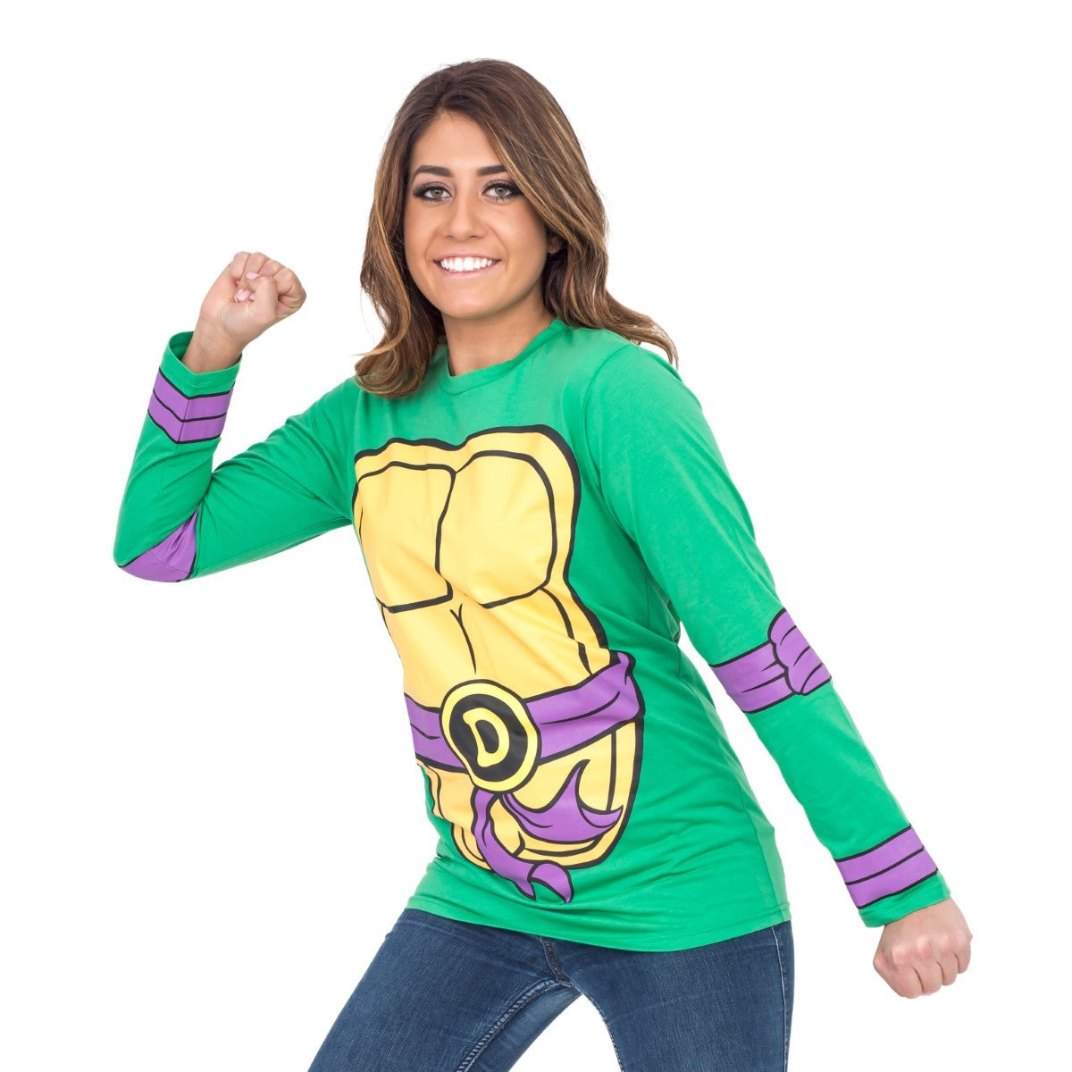 TMNT Long Sleeves Costume T-shirt & Eye Mask - Donatellow