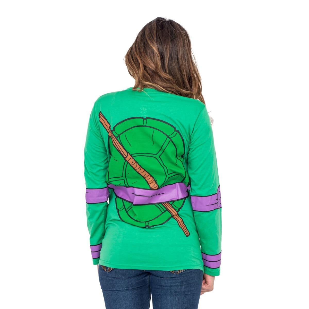 TMNT Long Sleeves Costume T-shirt & Eye Mask - Donatellow