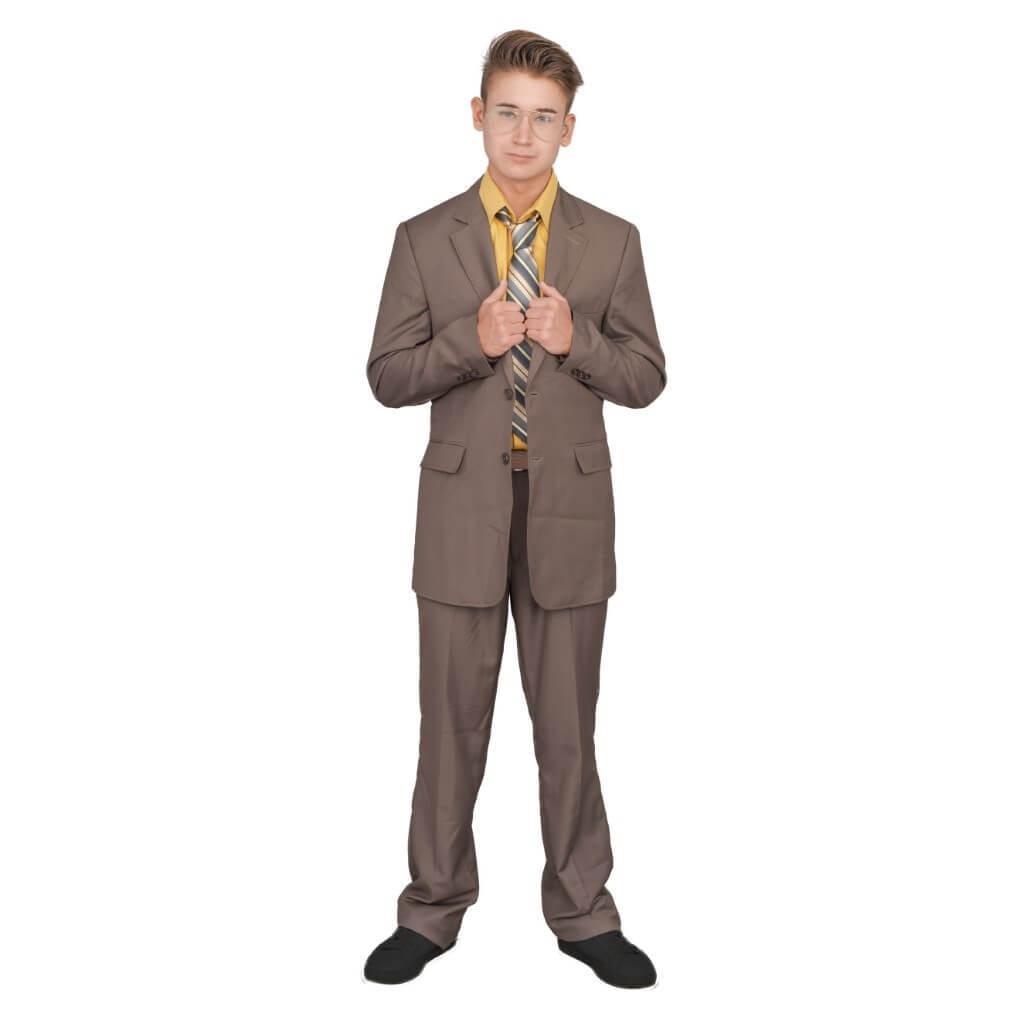 Adult Halloween Costume Set Office Schrute Complete Suit-tvso