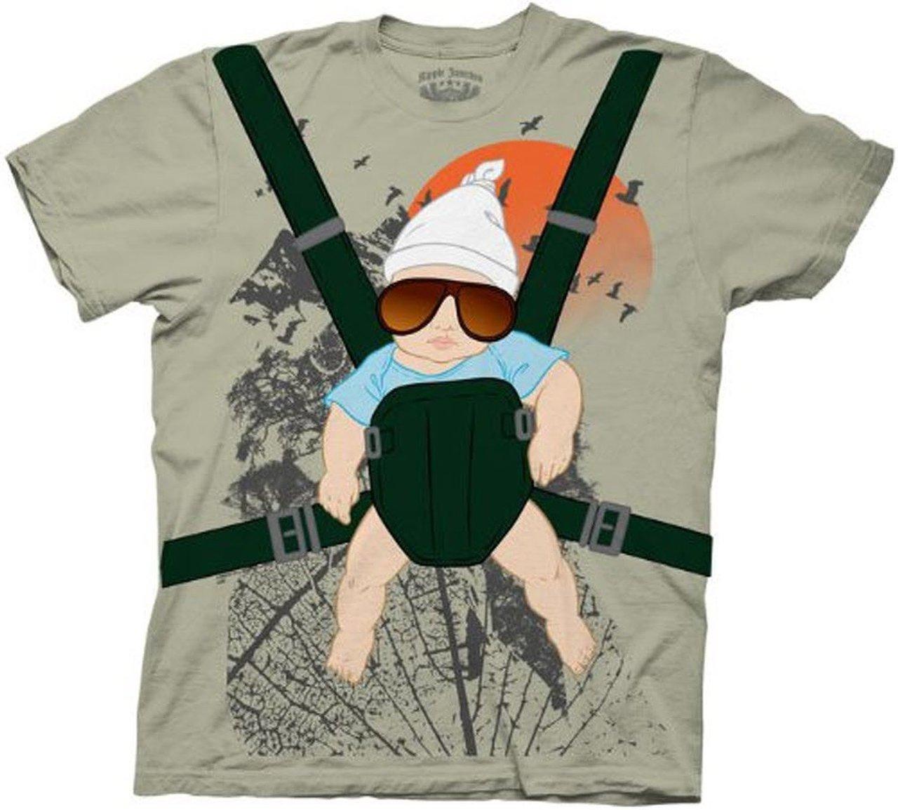 Alan Baby Bjorn With Graphic Human Tree Dark Khaki T-Shirt-tvso
