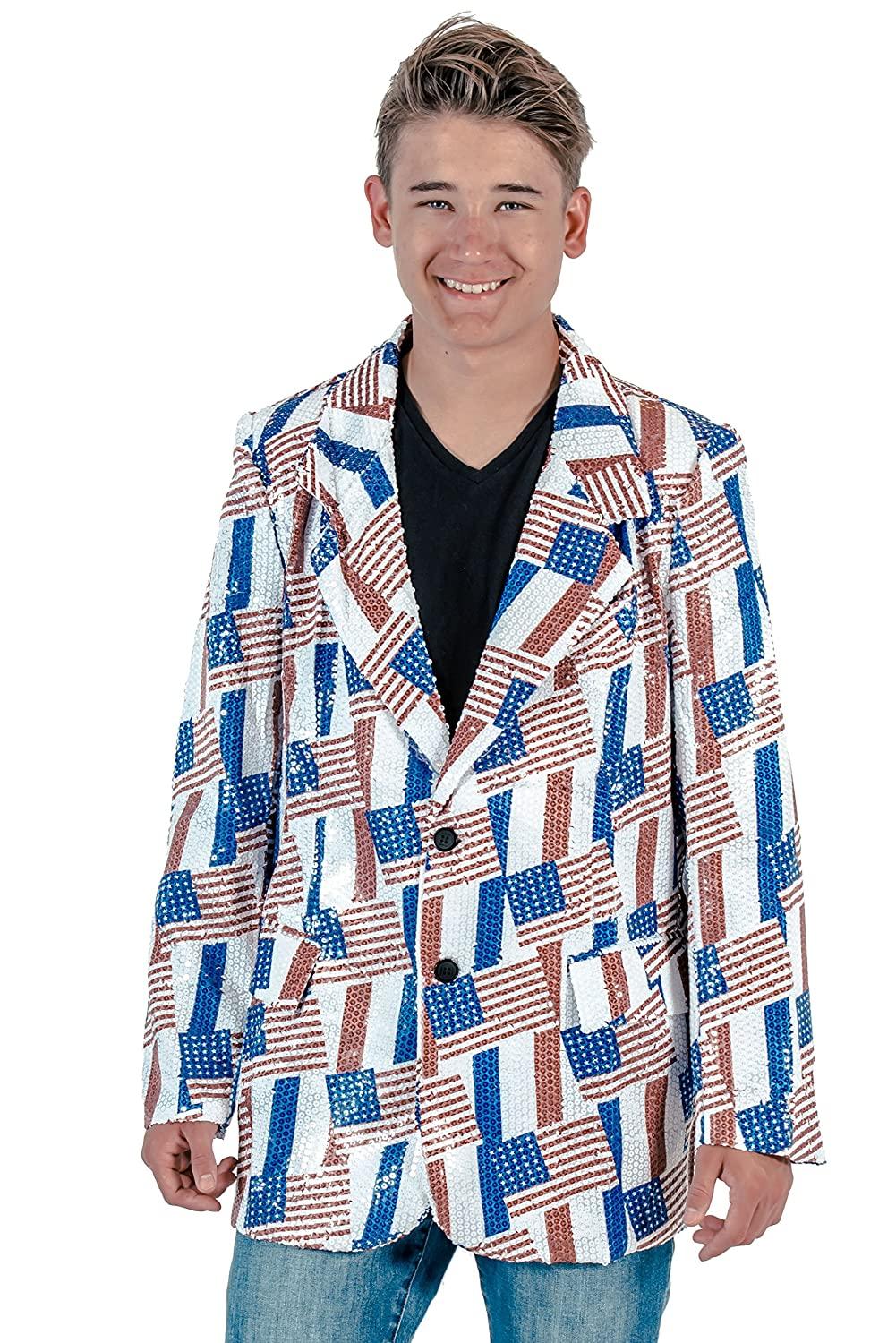 American Flag Sequin Jacket Blazer - TVStoreOnline