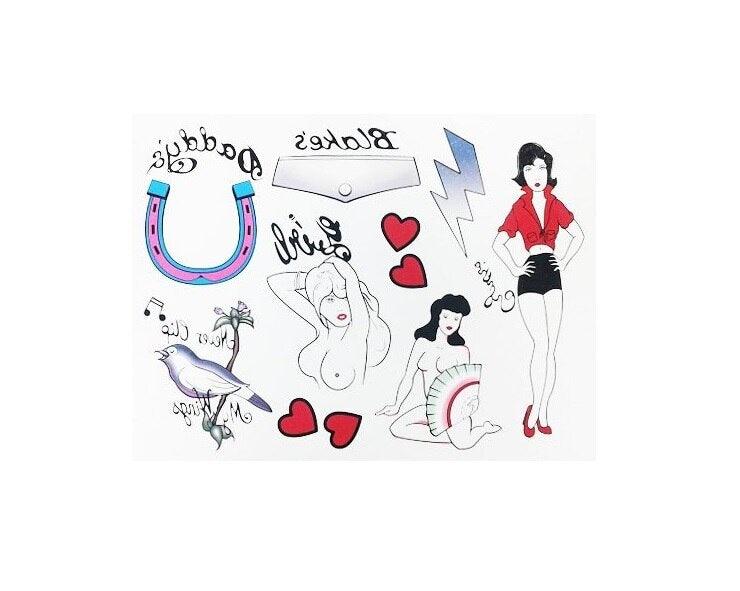 Amy Winehouse Tattoo and Wig Set-tvso