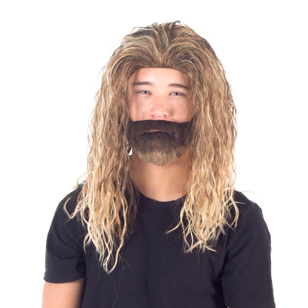 Aquaman Cosplay Costume Wig and Beard Set-tvso
