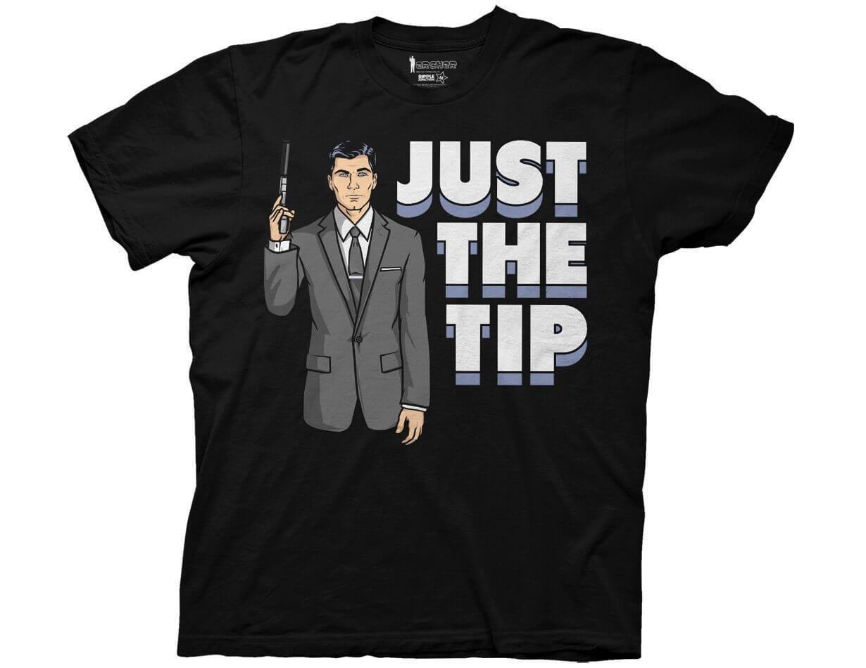 Archer Just The Tip Black T-shirt-tvso