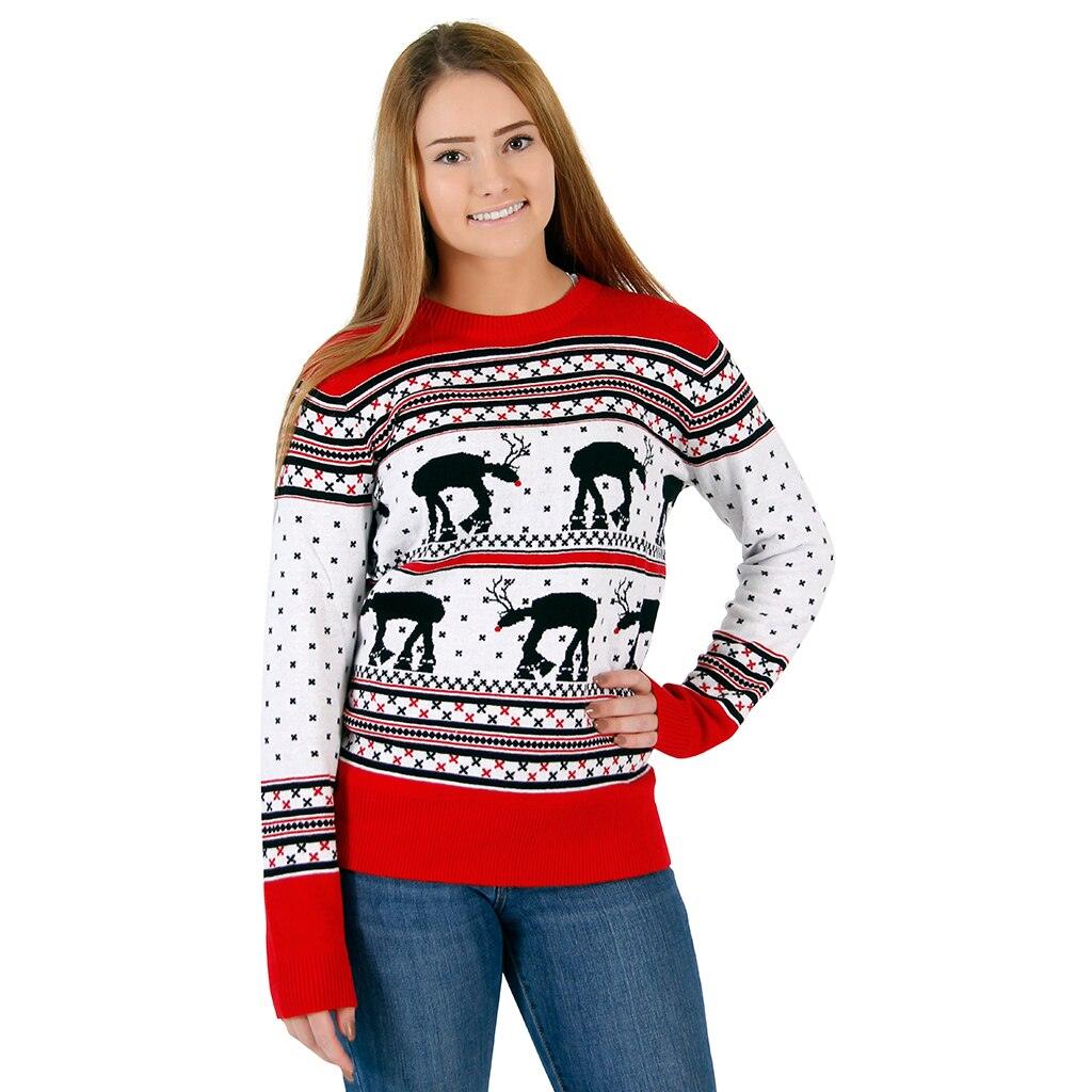 AT-AT Reindeer Ugly Christmas Sweater-tvso