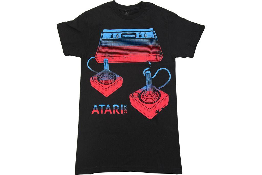 Atari Video Game Console And Joysticks Adult Black T-Shirt - TVStoreOnline