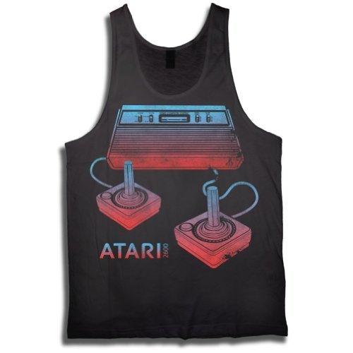 Atari Video Game Console and Joysticks Adult Black Tank Top-tvso