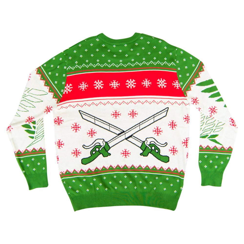 Attack on Titan 4 Kanji and Swords Ugly Christmas Sweater - TVStoreOnline