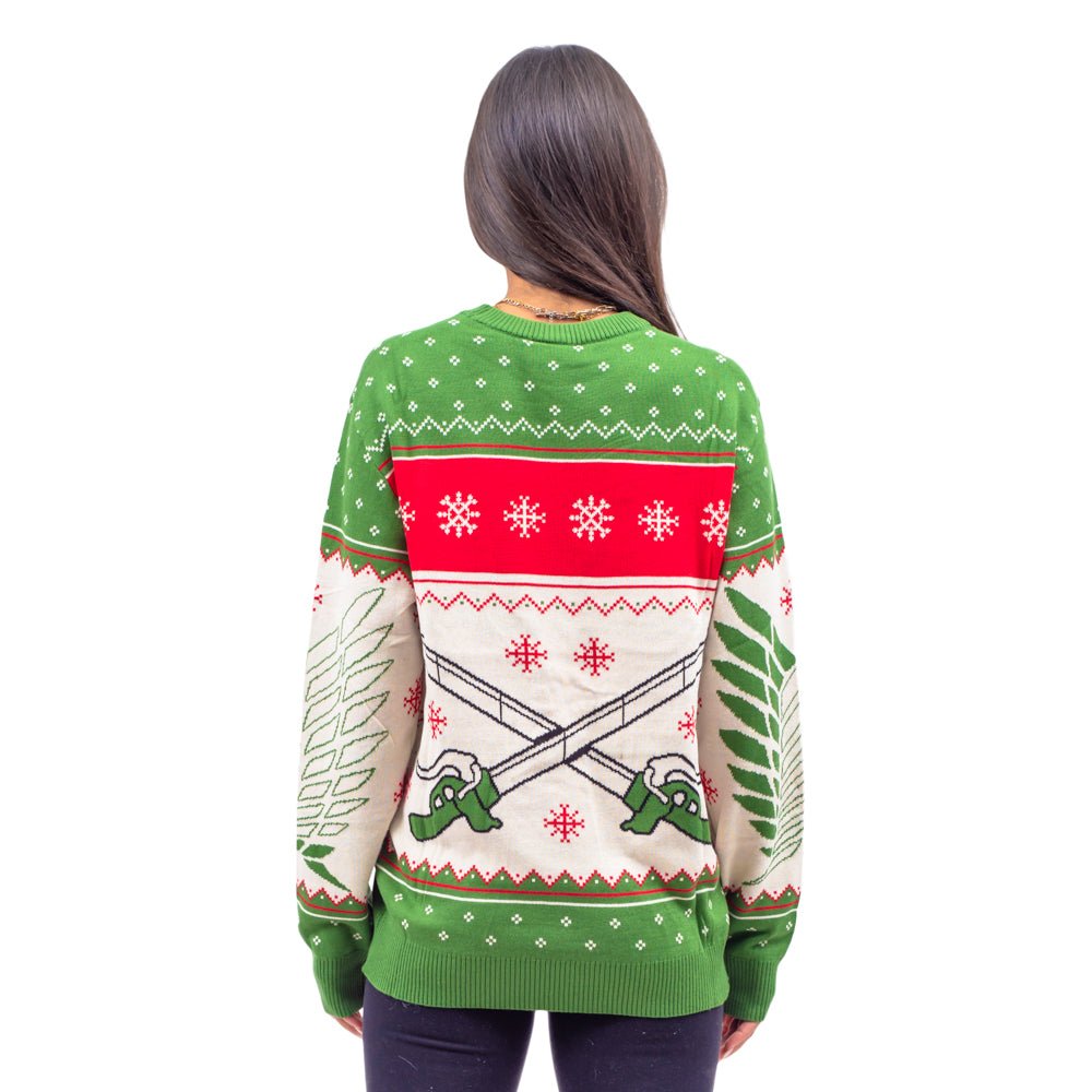Attack on Titan 4 Kanji and Swords Ugly Christmas Sweater - TVStoreOnline