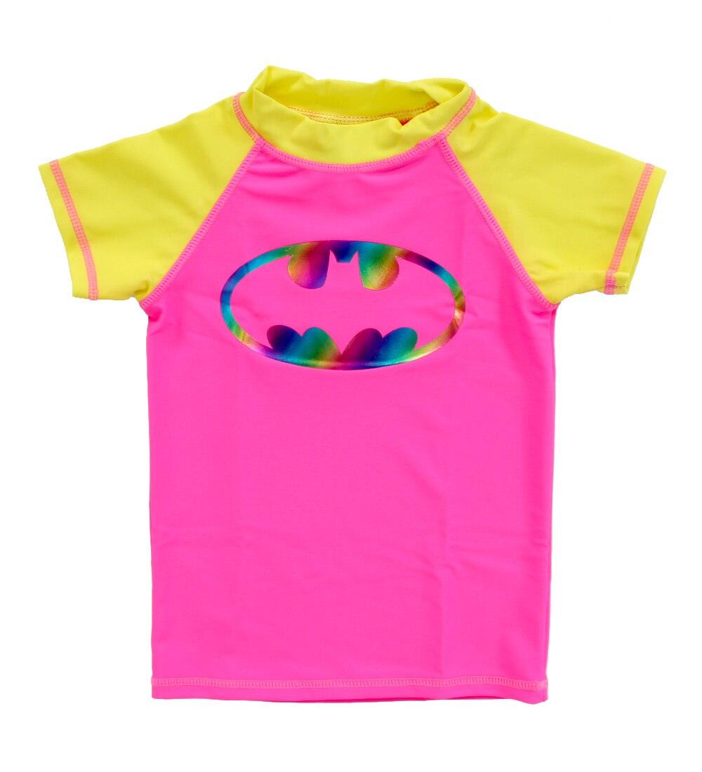 Batman Batgirl Spectrum Bat Short Sleeve Girls Rash Guard-tvso