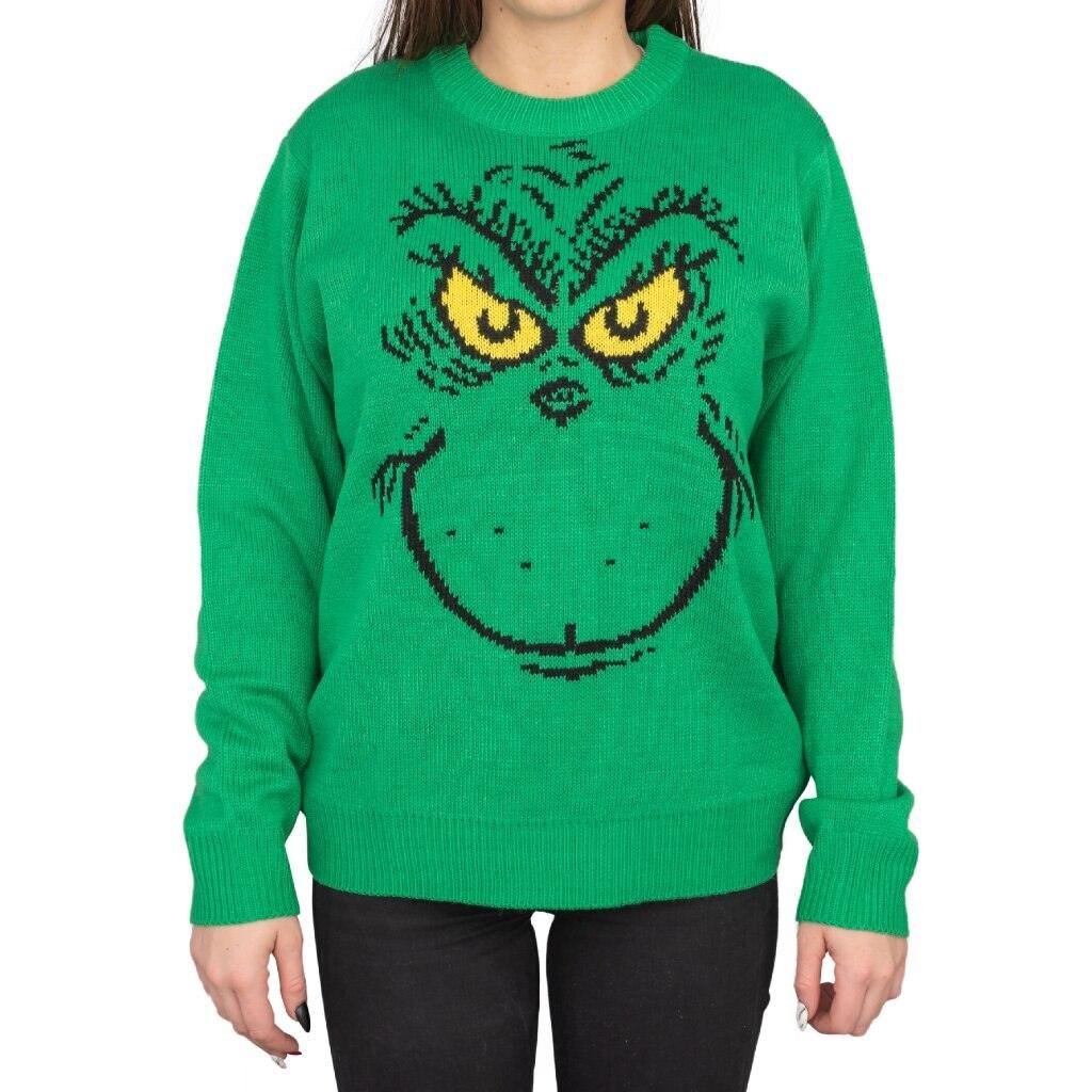 Big Face Grinch Sweater-tvso