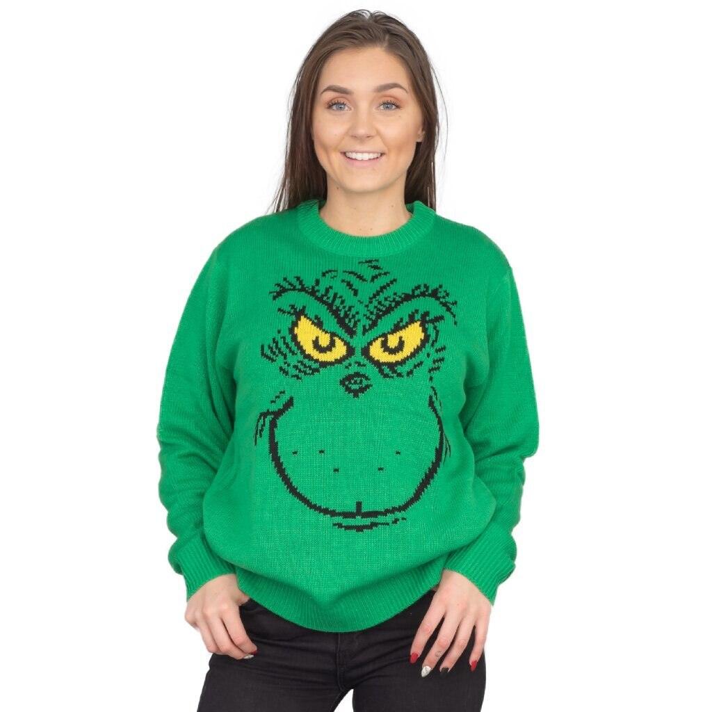 Big Face Grinch Sweater-tvso