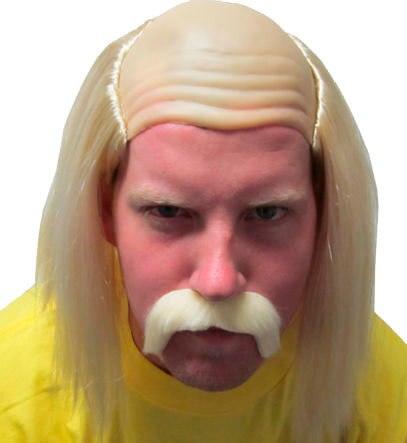 Blonde Wrestler Costume Mustache-tvso