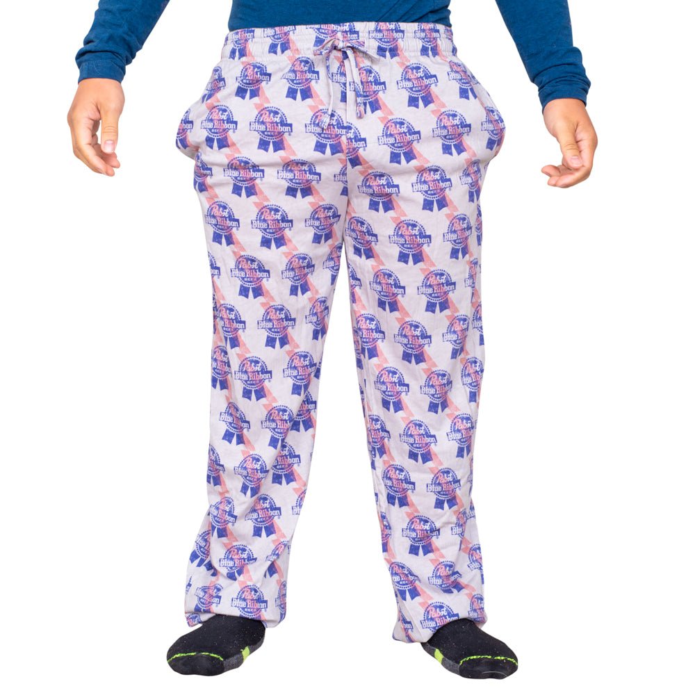 Blue Ribbon Beer Distressed Logo Lounge Pants - TVStoreOnline
