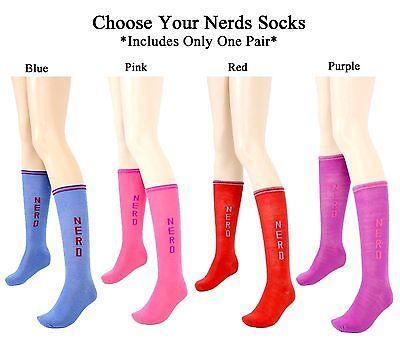 Candy Nerds Knee High Socks-tvso