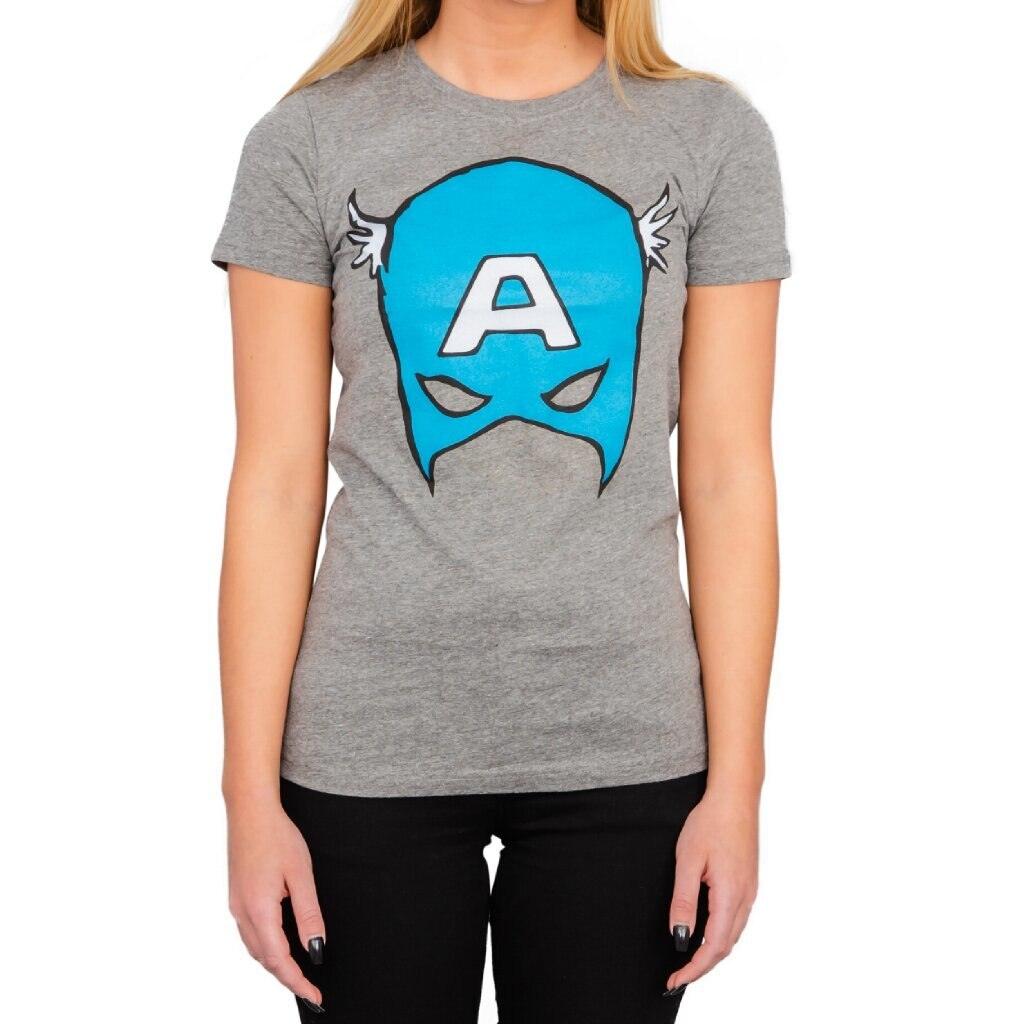 Captain America Big Blue A Mask T-Shirt-tvso