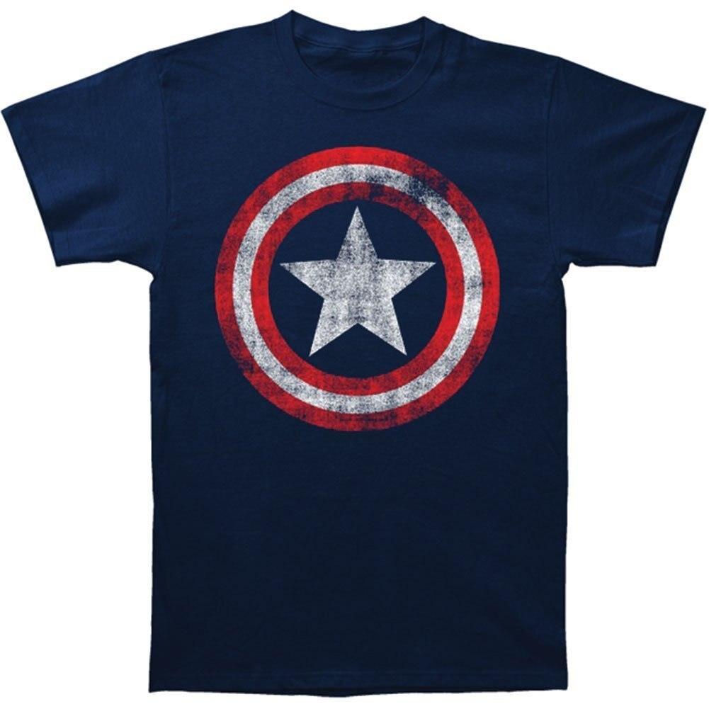 Captain America Star Distressed Logo T-shirt-tvso