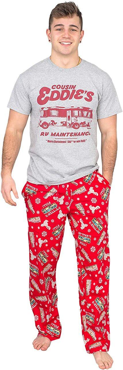 Christmas Vacation Cousin Eddie's Shirt/Shitters Full Pajamas Pants Set - TVStoreOnline