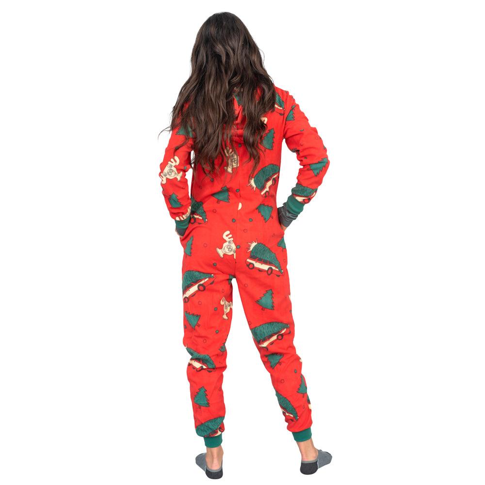 Christmas Vacation Moose Mug Full Pajama Jumpsuit - TVStoreOnline