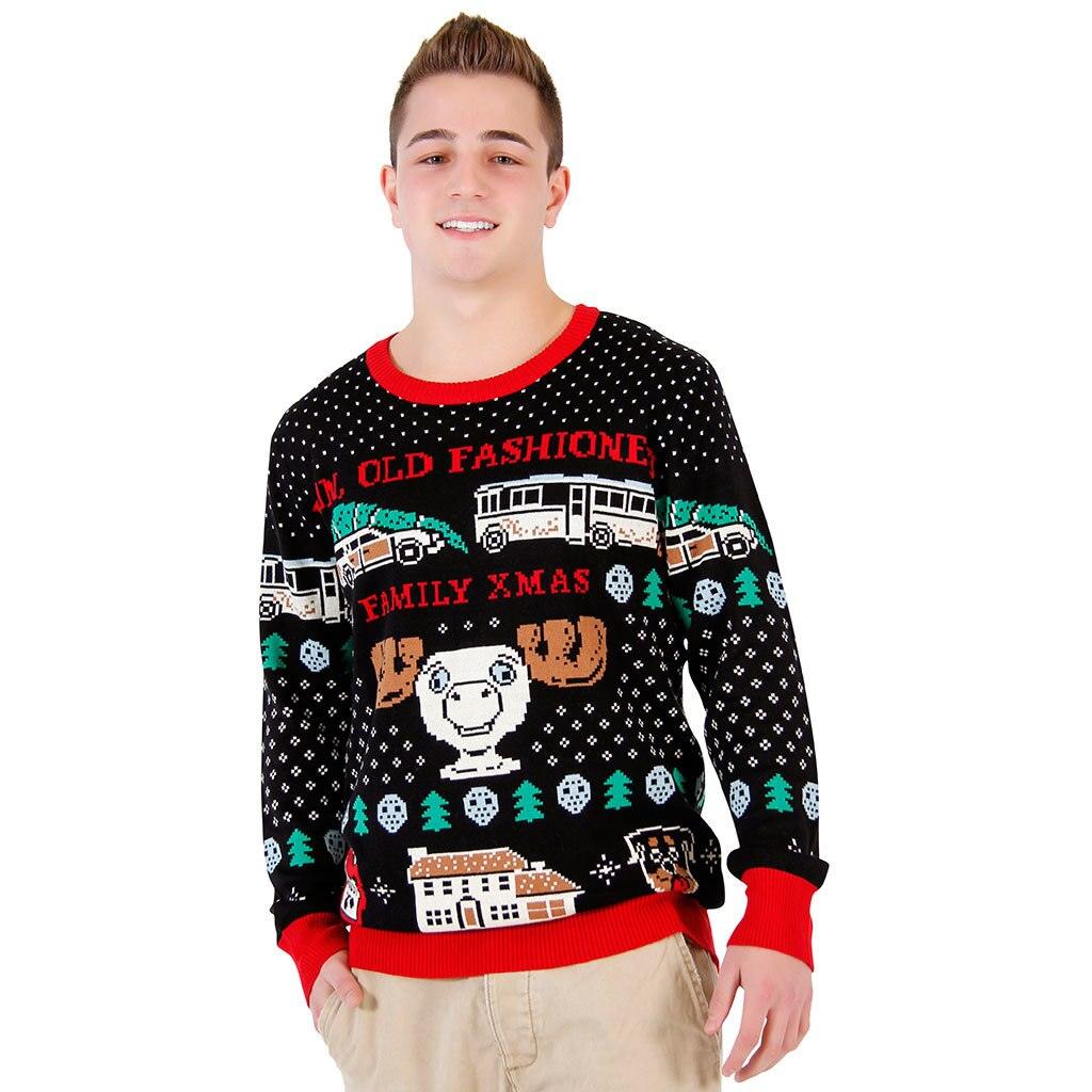 Christmas Vacation Old Fashioned Xmas Ugly Sweater-tvso