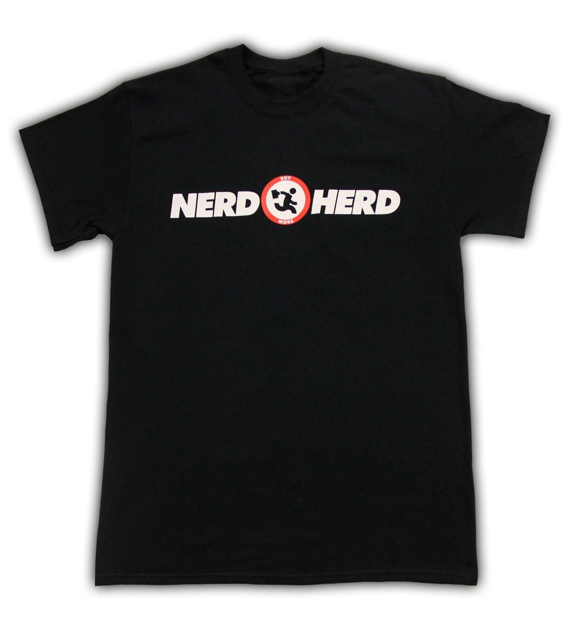 Nerd Herd Logo Black Adult T-Shirt - Chuck - Online