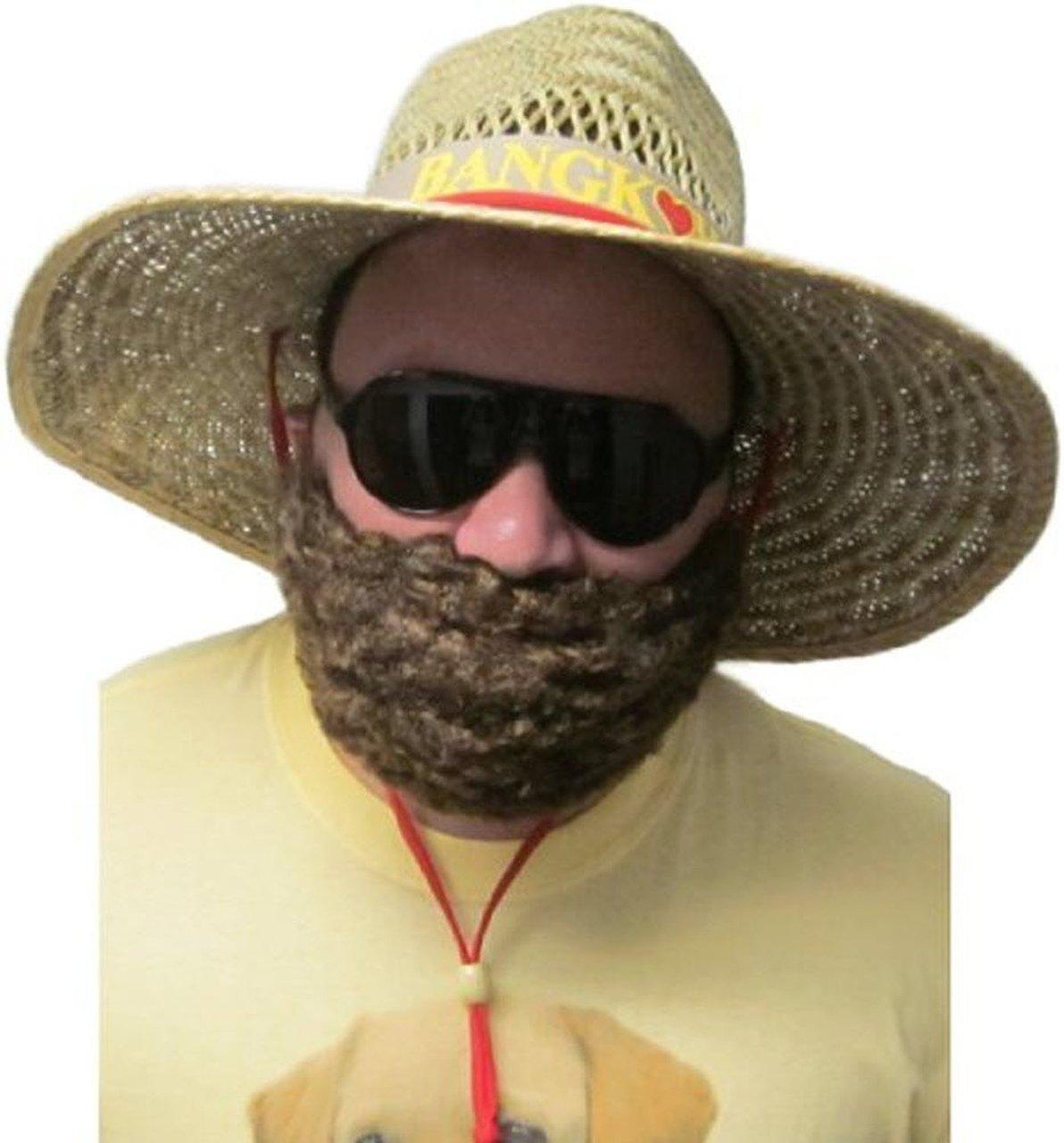 Costume Synthetic Brown Beard & Mustache-tvso