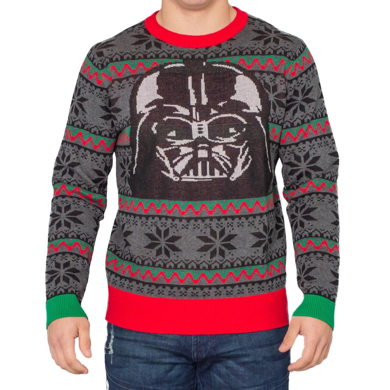 Darth Vader Mask Ugly Christmas Sweater-tvso