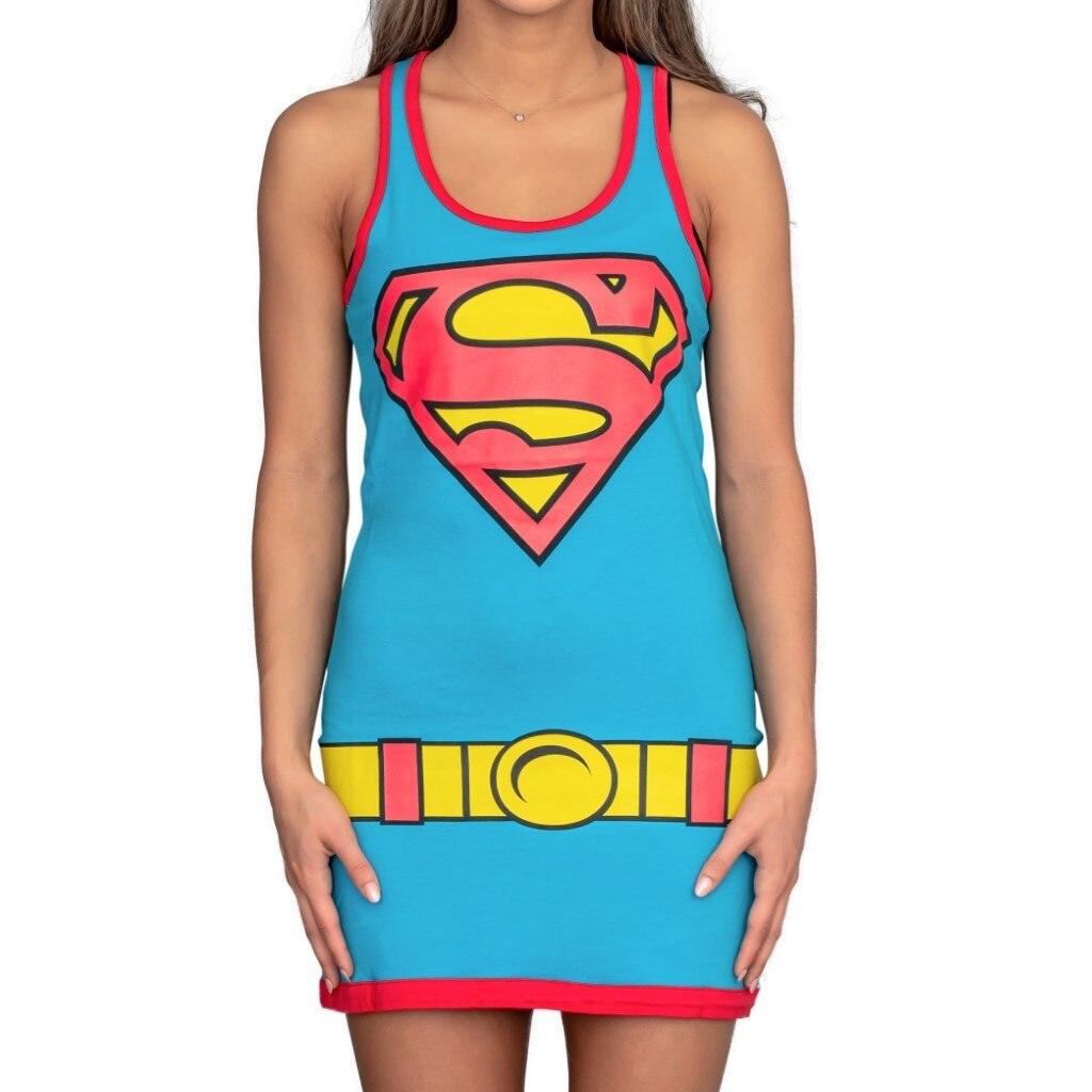 DC Comics Supergirl Tank Top Dress - Blue